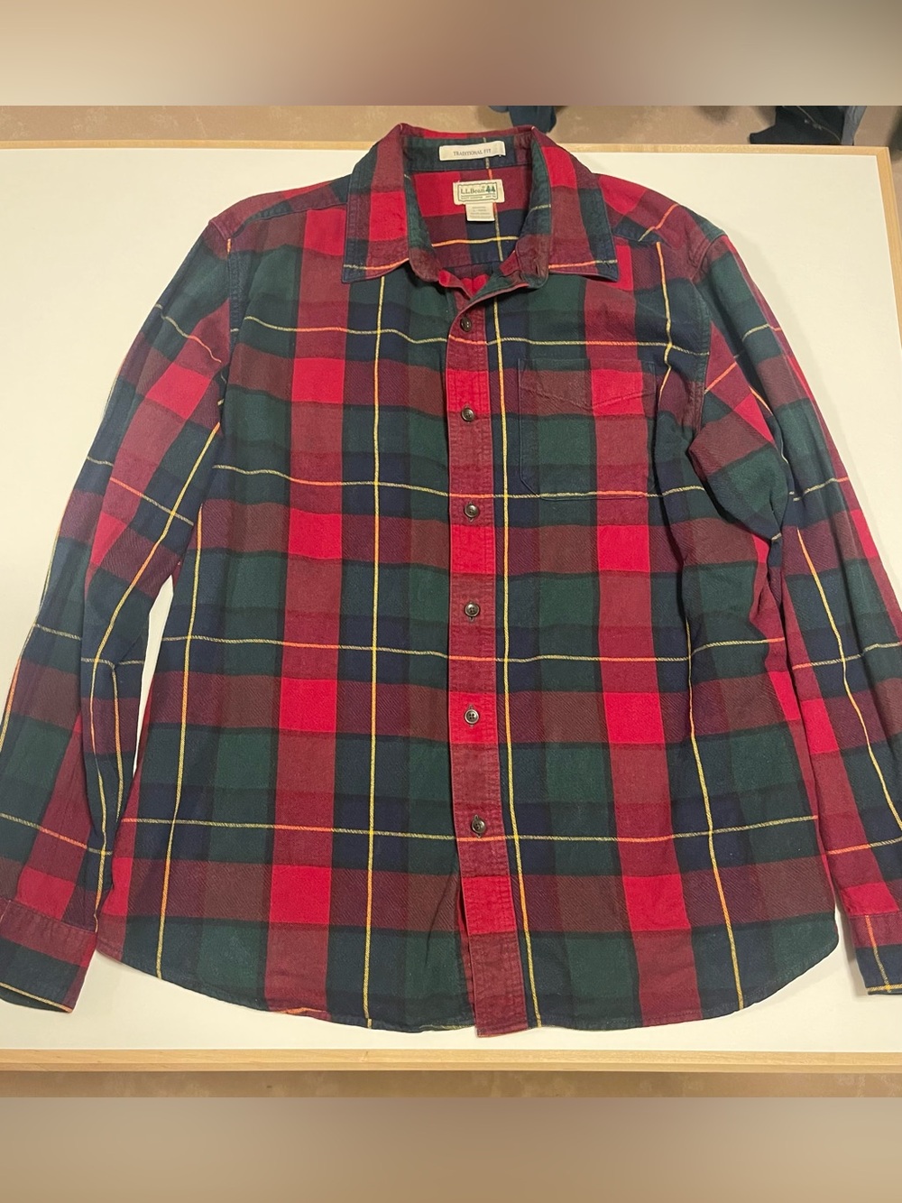 L.L. Bean Men’s Plaid Button-Down Shirt